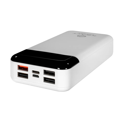 Повербанк 20000mAh Power Bank Kraft KPB-2120FCL White 22.5W QC3.0 LED-ліхтар