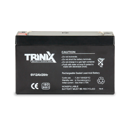 Акумуляторна батарея 6В 12Ач Trinix 6V12Ah/20Hr AGM свинцево-кислотна