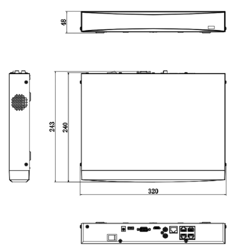 Відеореєстратор Hikvision DS-7604NXI-K1/4P(D) 4-канальний PoE 1U K AcuSense 4K NVR