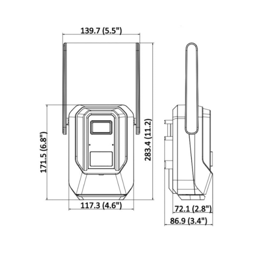 Камера видеонаблюдения Hikvision DS-2XS6F45G1-IC2/4G 2.8mm 4МП автономная 