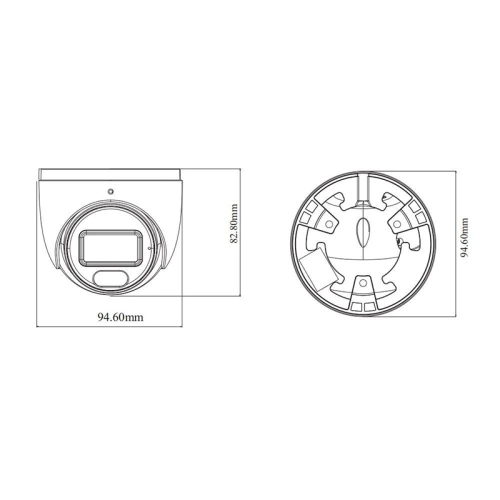 IP-видеокамера 6Mp TVT TD-9564S4-C (D/PE/AW2) Black f=2.8mm, ИК+LED-подсветка, с микрофоном