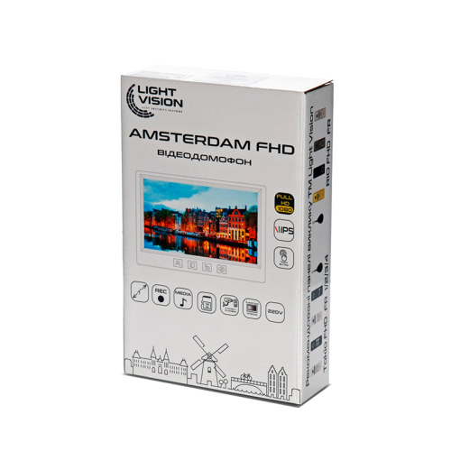 Видеодомофон LightVision AMSTERDAM FHD Grey