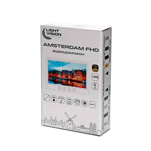 Відеодомофон LightVision AMSTERDAM FHD Black