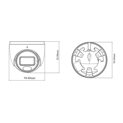 IP-відеокамера 8Mp TVT TD-9584S4-C(D/PE/AW2) White f=2.8mm, ІЧ+LED-підсвічування, з мікрофоном