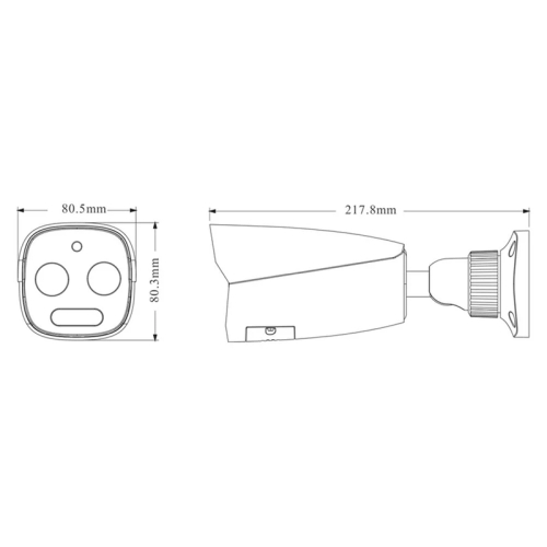 Тепловізійна IP-відеокамера 5Mp TVT TD-5422E1-VT(7/PE) f=8mm, thermal 256x192 f=7mm