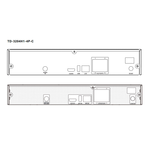 IP-відеореєстратор 4-канальний 5Mp TVT TD-3204H1-4P-C