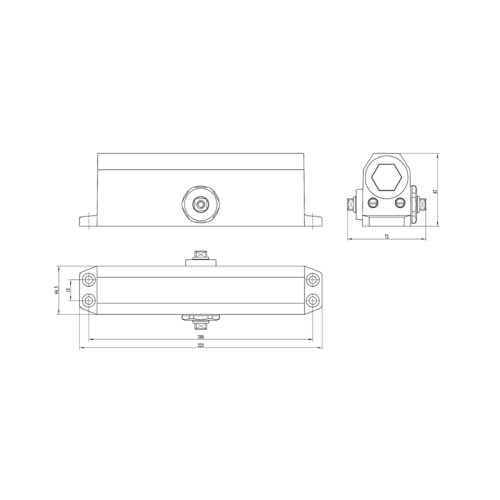 Доводчик дверей Dortec DT-64 White