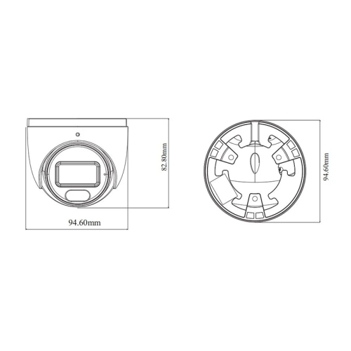 IP-відеокамера 4Mp TVT TD-9544S4-C(D/PE/AW2) Black f=2.8mm, ІЧ+LED-підсвічування, з мікрофоном