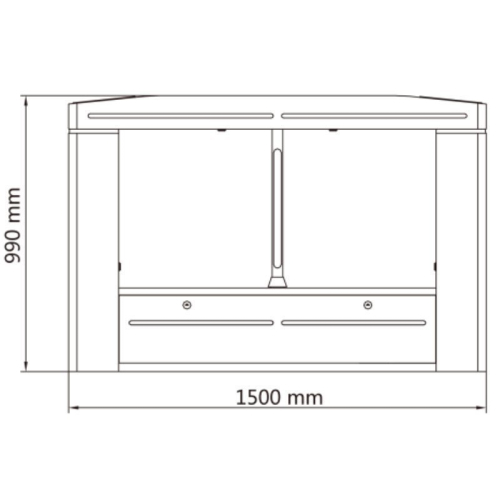 Тумбовый распашный турникет (левая стойка) Hikvision DS-K3B601SX-L/M-Dp90