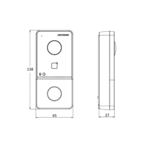 Виклична панель Hikvision DS-KV6113-WPE1(C)/Europe BV IP65