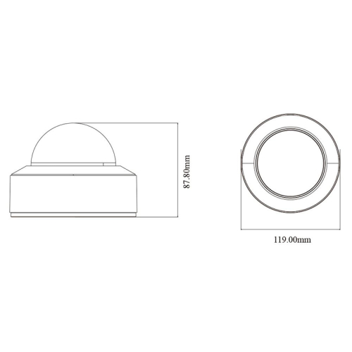 IP-відеокамера 4Mp TVT TD-9541S4-C(D/PE/AW2) f=2.8mm, ІЧ+LED-підсвічування, з мікрофоном
