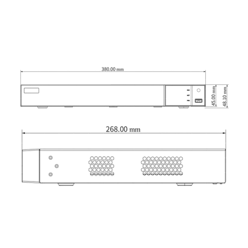 IP-відеореєстратор 16-канальний 16Mp TVT TD-3316H2-16P-B2-B з 16 портами PoE