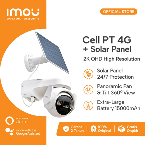Розпродаж! Автономна 4G камера відеоспостереження IMOU Cell PT 4G KIT 3MP + сонячна панель, вулична, поворотна, аккумуляторна