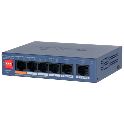 Коммутатор 4 порта управляемый Dahua DH-CS4006-4ET2GT-60 PoE