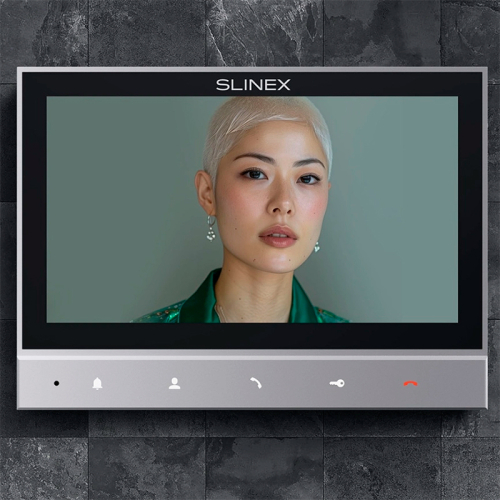 Комплект видеодомофон + панель вызова Slinex SK 7 Cloud (Slinex SK 7 Cloud grey + ML-17HD graphite)