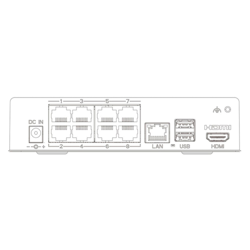 IP-відеореєстратор 8-канальний 8Mp TVT TD-3008H1-8P-A1L (64-64) з 8 портами PoE