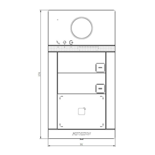 Вызывная панель Hikvision DS-KV8213-WME1(C) Surface/Europe BV Wi-Fi Mifare IP65, IK08
