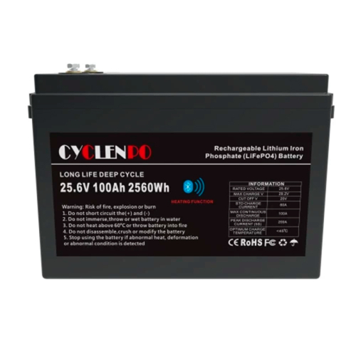 Аккумуляторная батарея литий-железо-фосфатная 25.6В 100Аг Cyclen 25.6V 100AH ​​LiFePo4 (подогрев/Bluetooth)