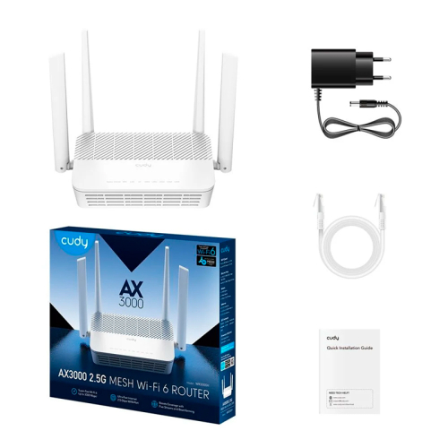 WiFi 6 Mesh-маршрутизатор 2.5G Cudy WR3000H двухдиапазонный AX3000