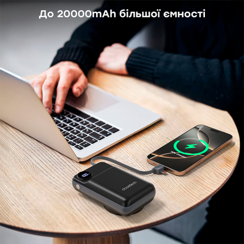 Повербанк Choetech B696 20 000мА•ч Black с магнитной зарядкой