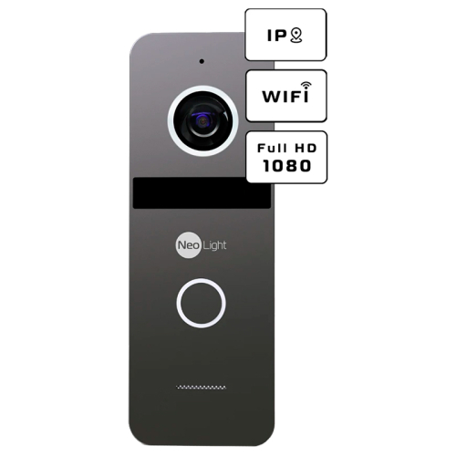 Комплект видеодомофона Neolight ALPHA Hybrid+SOLO IPW Graphite с уголком, PoE адаптер для панели вызова