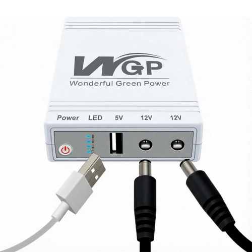 Джерело безперебійного живлення Mini UPS WGP UPS103C 16000mAh 5V/12V/12V, Li-ion 4*4Ah, для роутера і медіаконвертера