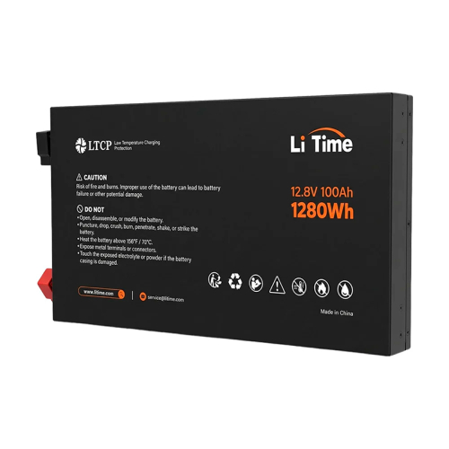Акумуляторна батарея літій-залізо-фосфатна 12.8В 100А*год LiFePO4 LiTime Slim 12V100-100-SLIM-LTCP-4-SE100 ультратонка