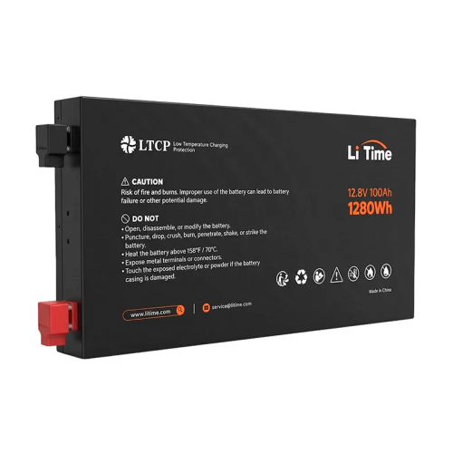 Акумуляторна батарея літій-залізо-фосфатна 12.8В 100А*год LiFePO4 LiTime Slim 12V100-100-SLIM-LTCP-4-SE100 ультратонка