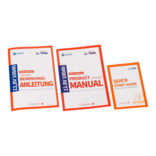 Акумуляторна батарея літій-залізо-фосфатна 12.8В 100А*год LiFePO4 LiTime Slim 12V100-100-SLIM-LTCP-4-SE100 ультратонка