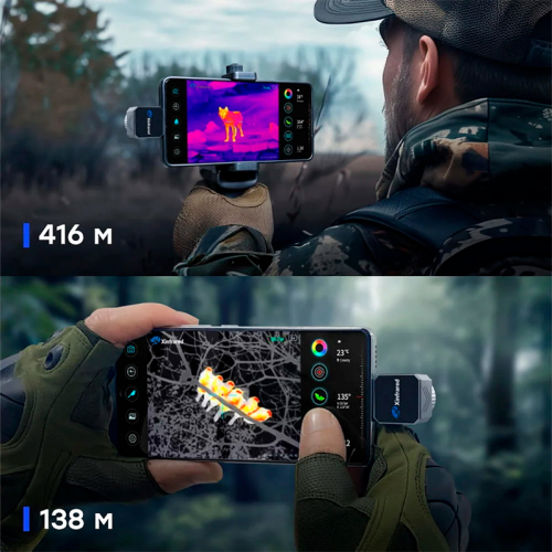 Тепловизор для смартфона на Android Xinfrared XH15 + держатель / экран / дальномер
