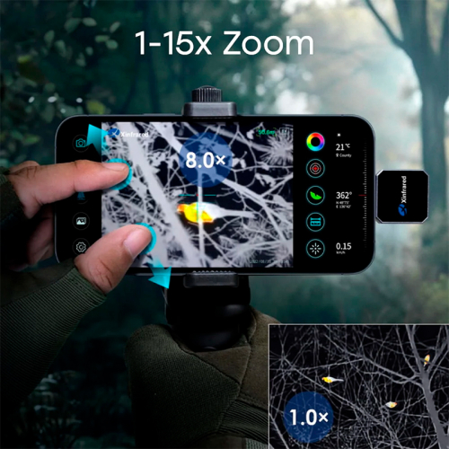 Тепловизор для смартфона на Android Xinfrared XH15 + держатель / экран / дальномер