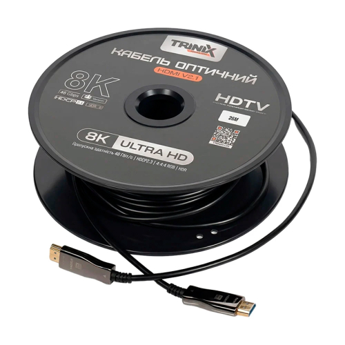 Кабель HDMI V2.1 оптичний 25м Trinix (AOC-HDMI8k-25m)
