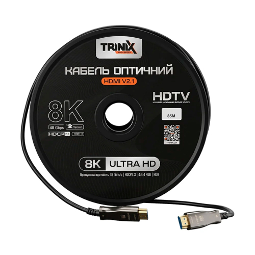Кабель HDMI V2.1 оптичний 35м Trinix (AOC-HDMI8k-35m)