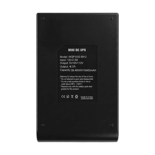 Джерело безперебійного живлення Mini UPS WGP UPS1032 10400mAh 5V/9V/12V, Li-ion 4*2.6Ah, для роутера та оптичного терміналу