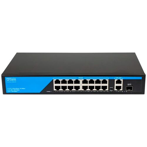 PoE коммутатор 16 портов SEVEN P-73216G-SFP