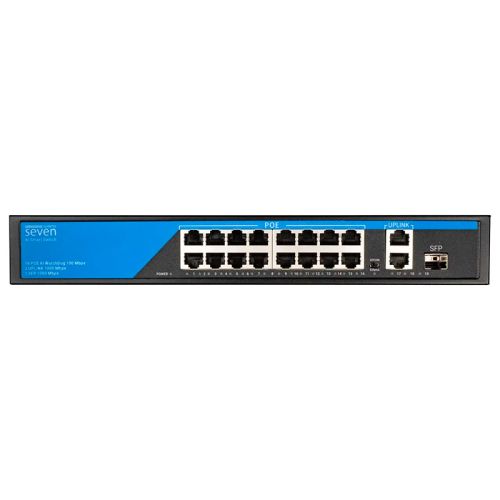 PoE коммутатор 16 портов SEVEN P-73216G-SFP