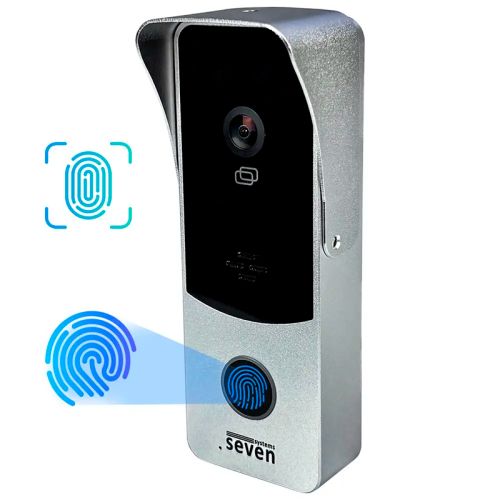Виклична панель домофону із вбудованим контролером SEVEN CP-7508 FHD silver