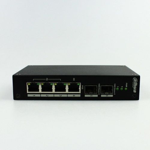 Розпродаж! Комутатор Dahua DH-PFS4206-4P-96 4-портовий POE