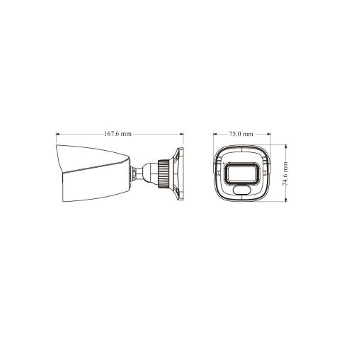 IP-відеокамера 4Mp TVT TD-9441S4L-A(D/PE/AW2) Black f=2.8mm, ІЧ+LED-підсвічування, з мікрофоном