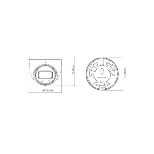 IP-відеокамера 4Mp TVT TD-9544S4L-A(D/PE/AW2) Black f=2.8mm, ІЧ+LED-підсвічування, з мікрофоном