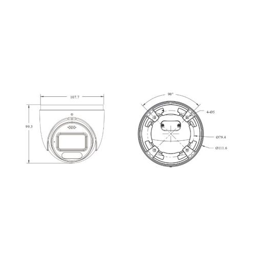 IP-відеокамера 6Mp TVT TD-9565S4-PA(D/PE/AW3) White f=2.8mm, ІЧ+LED-підсвічування, з мікрофоном і динаміком