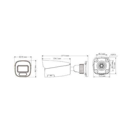 IP-відеокамера 6Mp TVT TD-9462S4-PA(D/PE/AW3) White f=2.8mm, ІЧ+LED-підсвічування, з мікрофоном