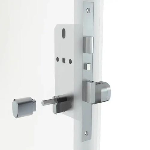 Розумний дверний біометричний замок (циліндр) SEVEN LOCK SL-7773BF silver (40-106 мм)