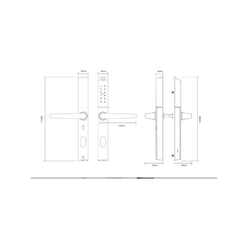 Розумний дверний біометричний замок SEVEN LOCK SL-7763BF white