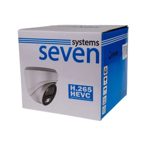 IP-відеокамера 5 Мп SEVEN IP-1015PA-DL white 2,8 мм з розумним подвійним підсвічуванням