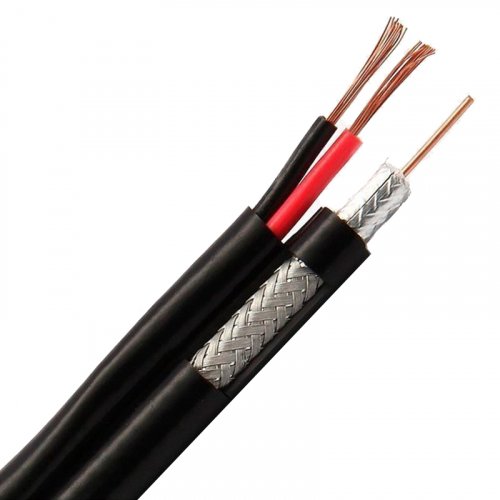Коаксиальный кабель Trinix RG-59+2*0.5mm, Медь наружный