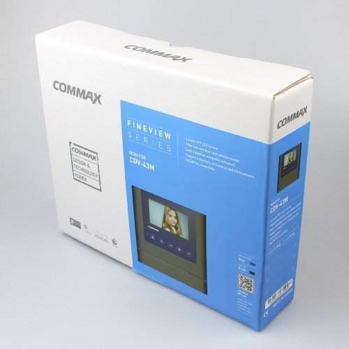 Видеодомофон Commax CDV-43M Blue + Dark Silver сенсорные кнопки