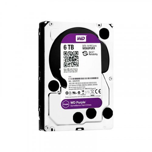 Жорсткий диск HDD Western Digital Purple 6TB 64MB WD60PURZ 3.5 SATA III