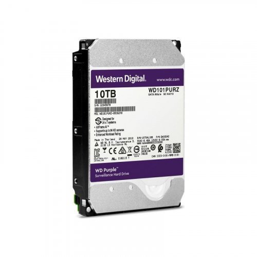 Жесткий диск HDD Western Digital Purple 10TB 256MB 7200rpm WD101PURZ 3.5 SATA III