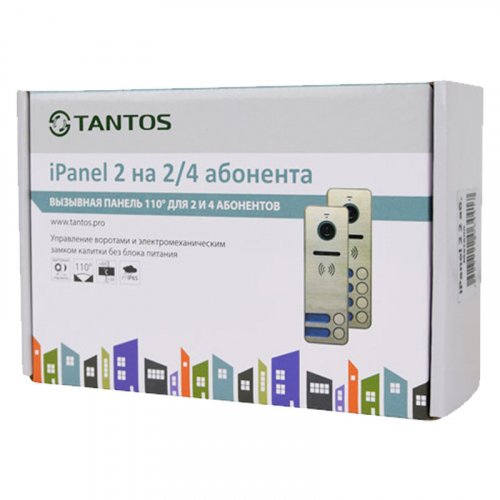Антивандаьная вызывная панель на 4 абонента Tantos iPanel 2 Metal 4 аб.